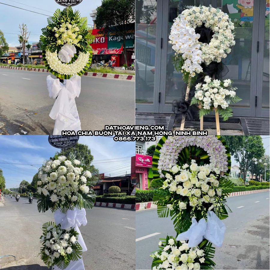 Mẫu hoa chia buồn tham khảo tại Xã Nam Hồng, Ninh Bình