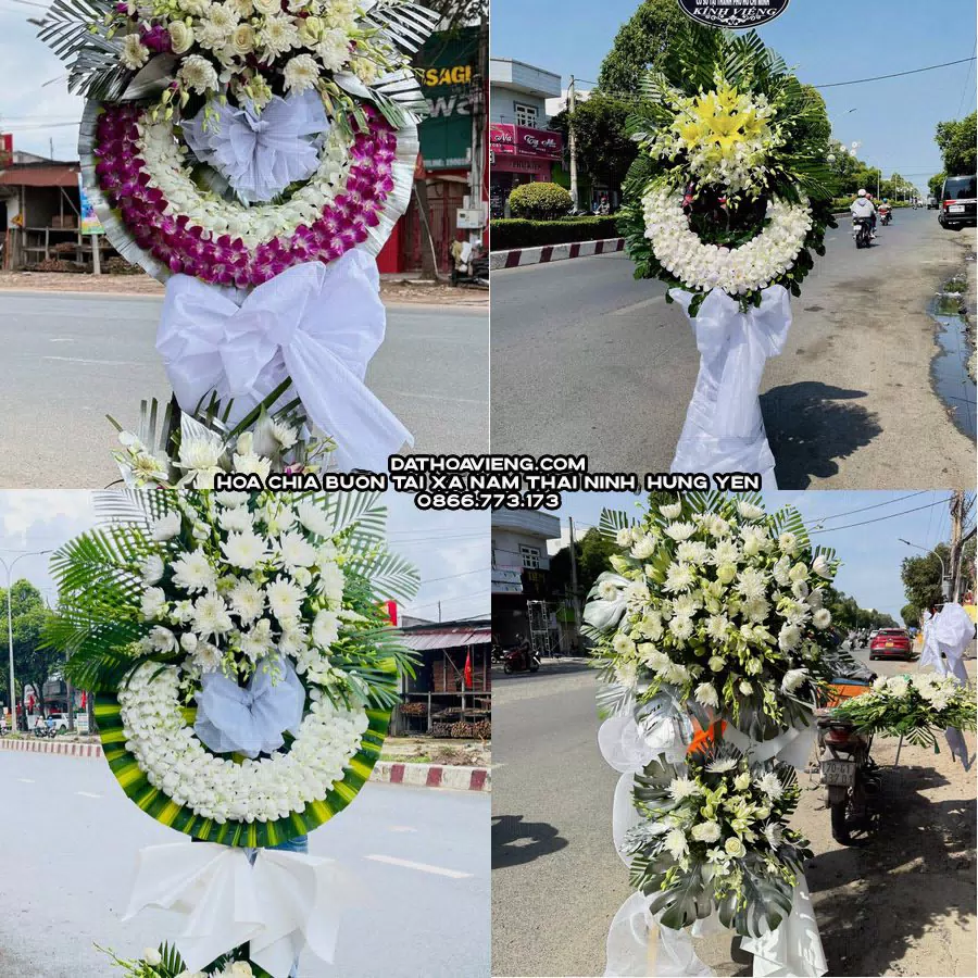 Mẫu hoa chia buồn tham khảo tại Xã Nam Thái Ninh, Hưng Yên
