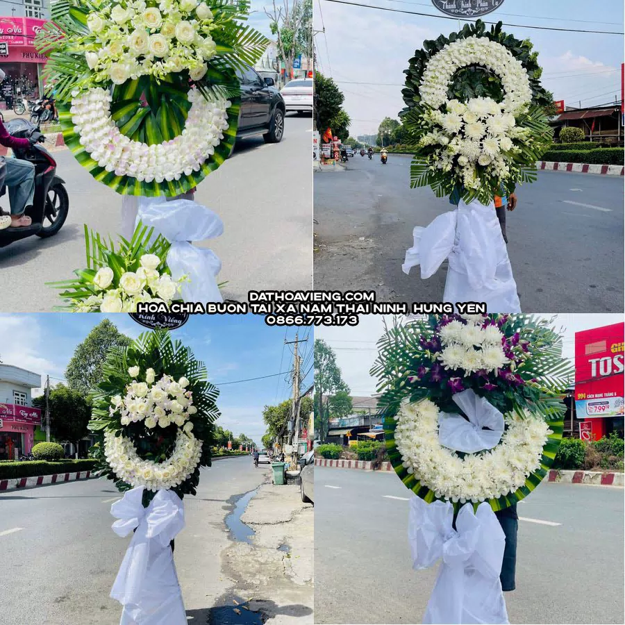 Mẫu hoa chia buồn tham khảo tại Xã Nam Thái Ninh, Hưng Yên