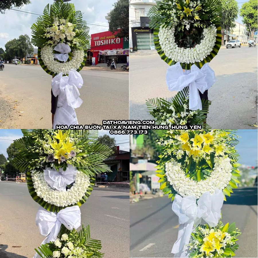 Mẫu hoa chia buồn tham khảo tại Xã Nam Tiên Hưng, Hưng Yên
