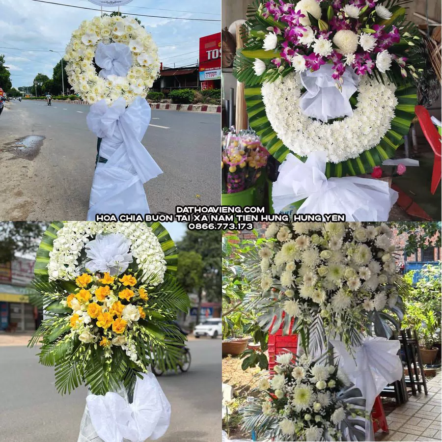 Mẫu hoa chia buồn tham khảo tại Xã Nam Tiên Hưng, Hưng Yên