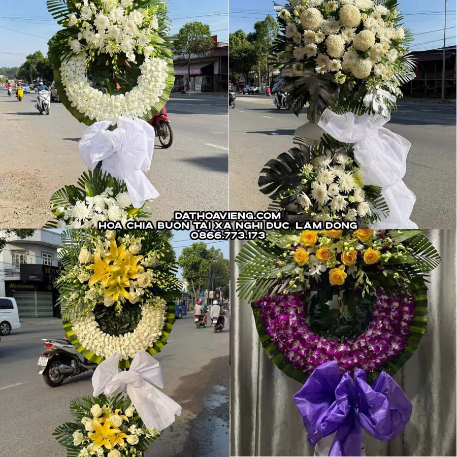 Mẫu hoa chia buồn tham khảo tại Xã Nghị Đức, Lâm Đồng