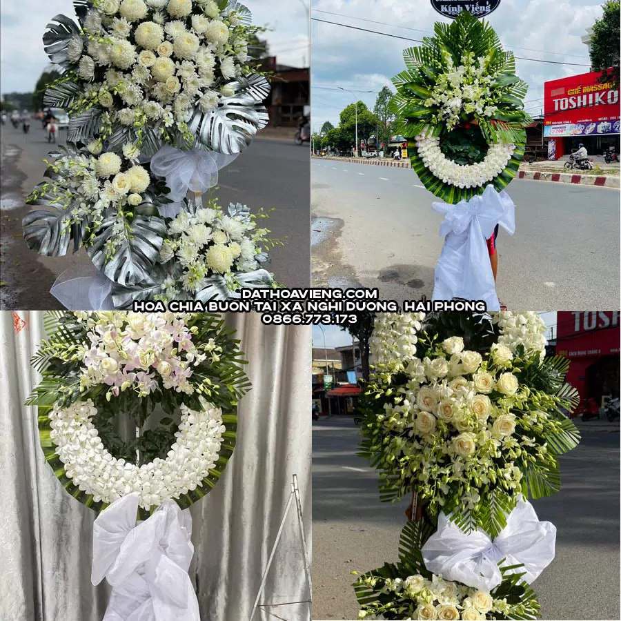 Mẫu hoa chia buồn tham khảo tại Xã Nghi Dương, Hải Phòng