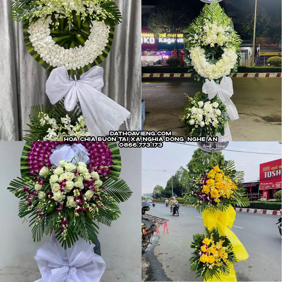 Mẫu hoa chia buồn tham khảo tại Xã Nghĩa Đồng, Nghệ An