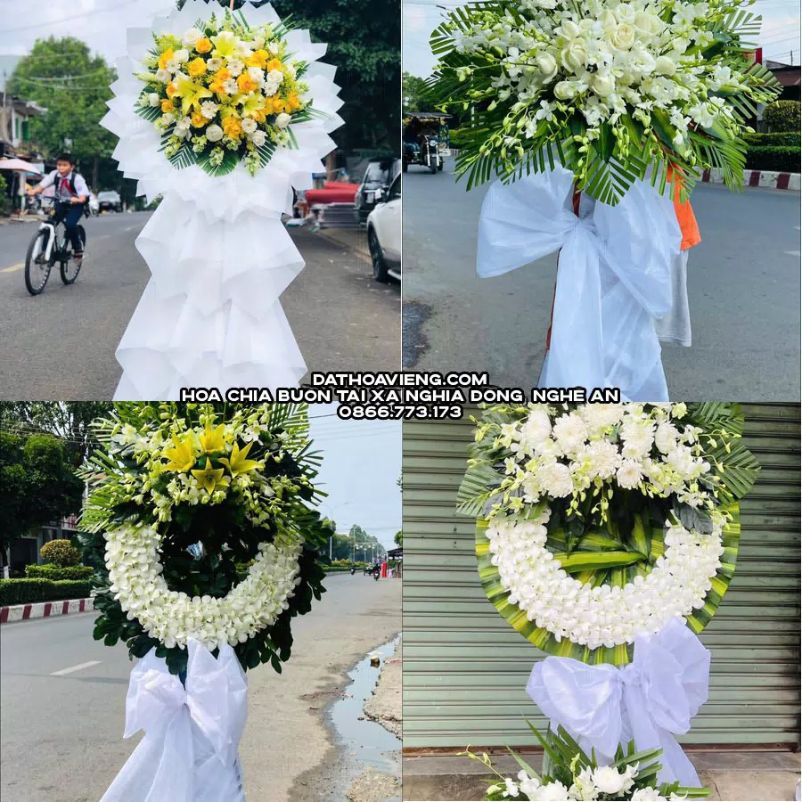 Mẫu hoa chia buồn tham khảo tại Xã Nghĩa Đồng, Nghệ An