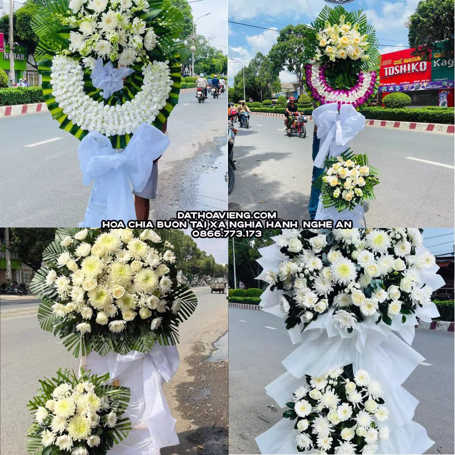 Mẫu hoa chia buồn tham khảo tại Xã Nghĩa Hành, Nghệ An