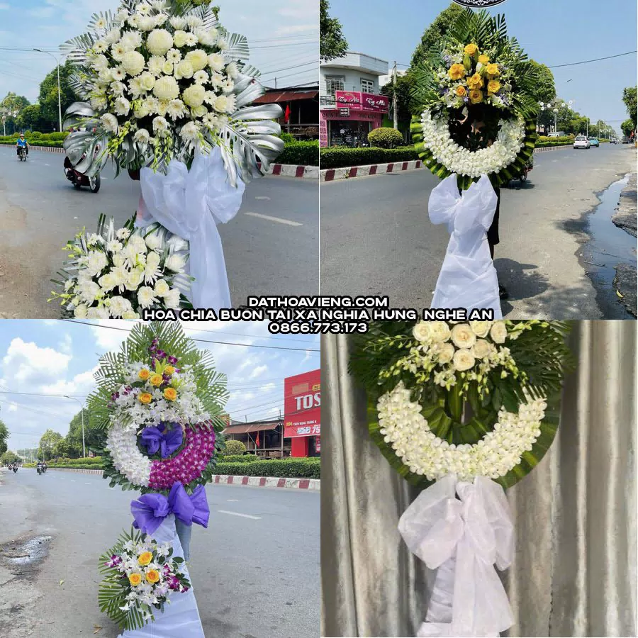 Mẫu hoa chia buồn tham khảo tại Xã Nghĩa Hưng, Nghệ An