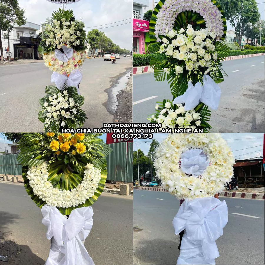 Mẫu hoa chia buồn tham khảo tại Xã Nghĩa Lâm, Nghệ An
