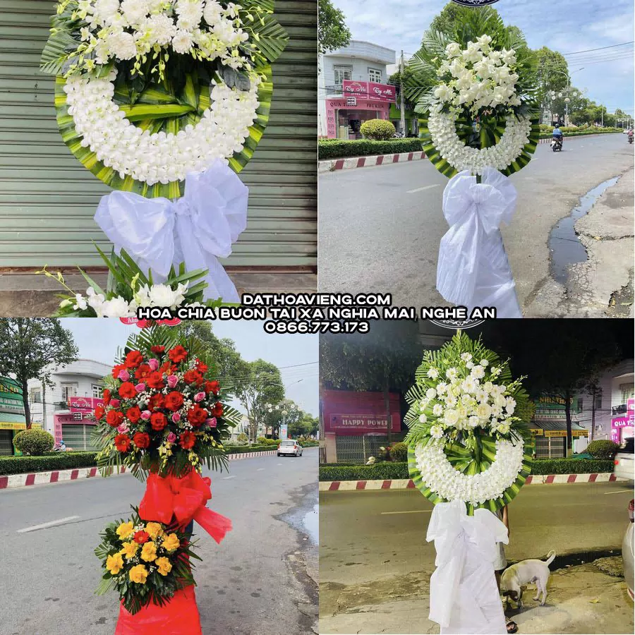 Mẫu hoa chia buồn tham khảo tại Xã Nghĩa Mai, Nghệ An