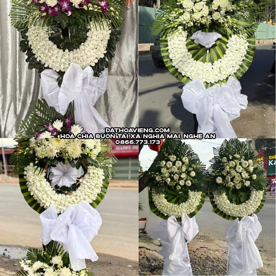 Mẫu hoa chia buồn tham khảo tại Xã Nghĩa Mai, Nghệ An