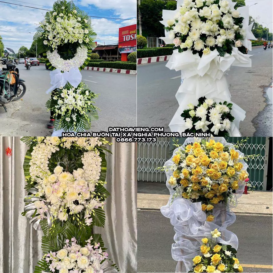Mẫu hoa chia buồn tham khảo tại Xã Nghĩa Phương, Bắc Ninh