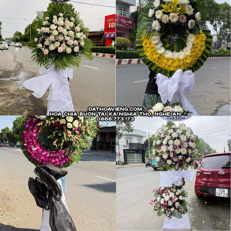 Mẫu hoa chia buồn tham khảo tại Xã Nghĩa Thọ, Nghệ An