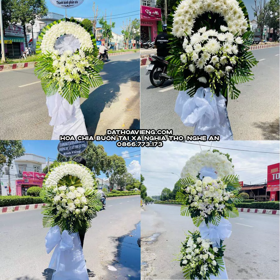 Mẫu hoa chia buồn tham khảo tại Xã Nghĩa Thọ, Nghệ An