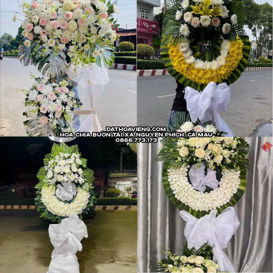Mẫu hoa chia buồn tham khảo tại Xã Nguyễn Phích, Cà Mau