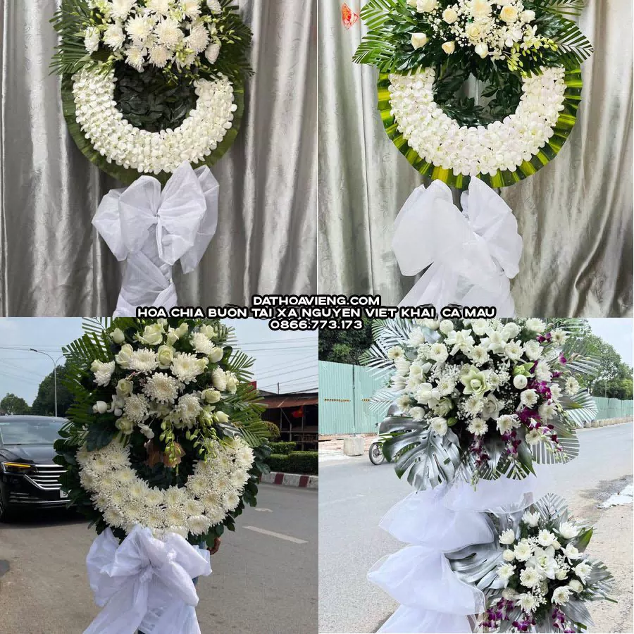 Mẫu hoa chia buồn tham khảo tại Xã Nguyễn Việt Khái, Cà Mau