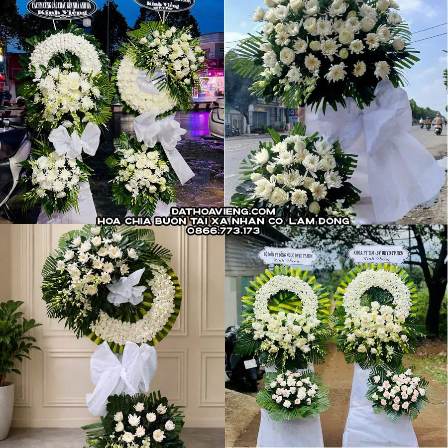 Mẫu hoa chia buồn tham khảo tại Xã Nhân Cơ, Lâm Đồng