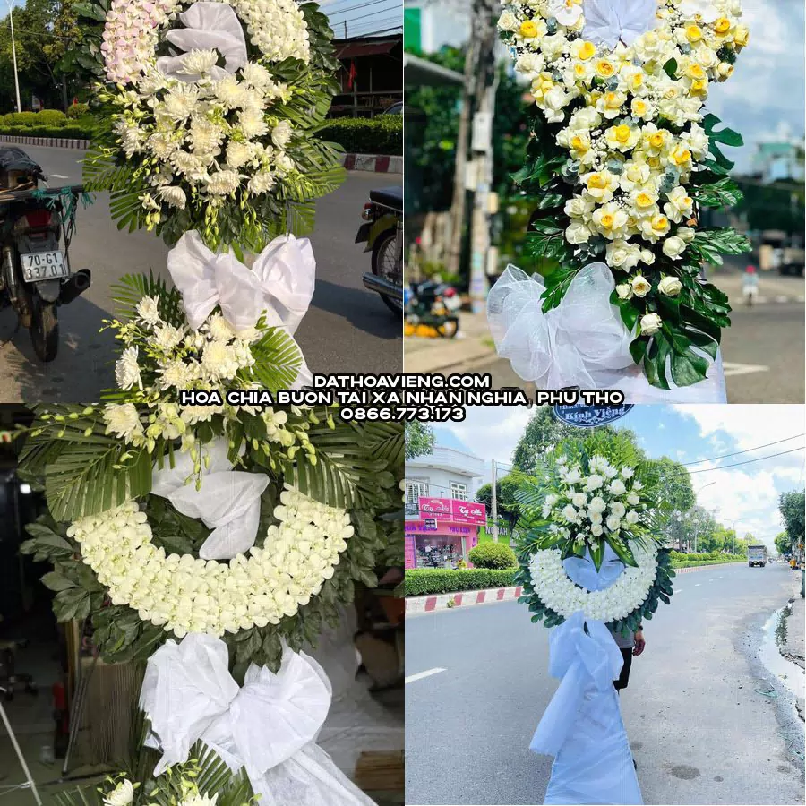Mẫu hoa chia buồn tham khảo tại Xã Nhân Nghĩa, Phú Thọ
