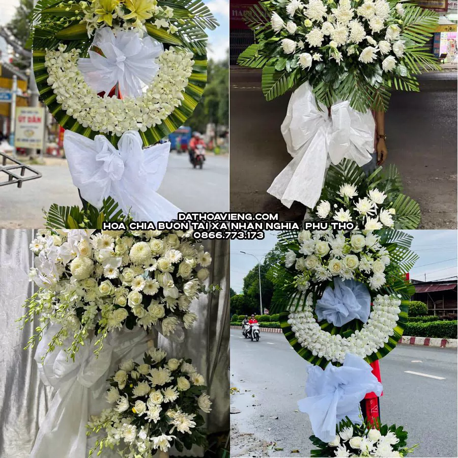 Mẫu hoa chia buồn tham khảo tại Xã Nhân Nghĩa, Phú Thọ