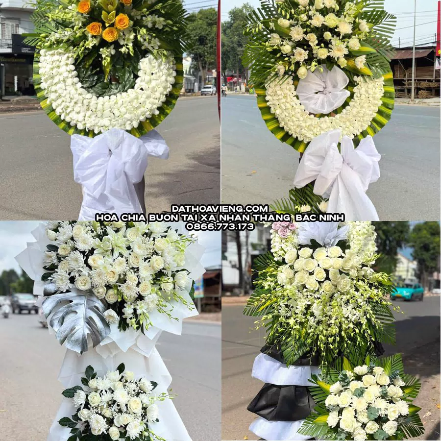 Mẫu hoa chia buồn tham khảo tại Xã Nhân Thắng, Bắc Ninh