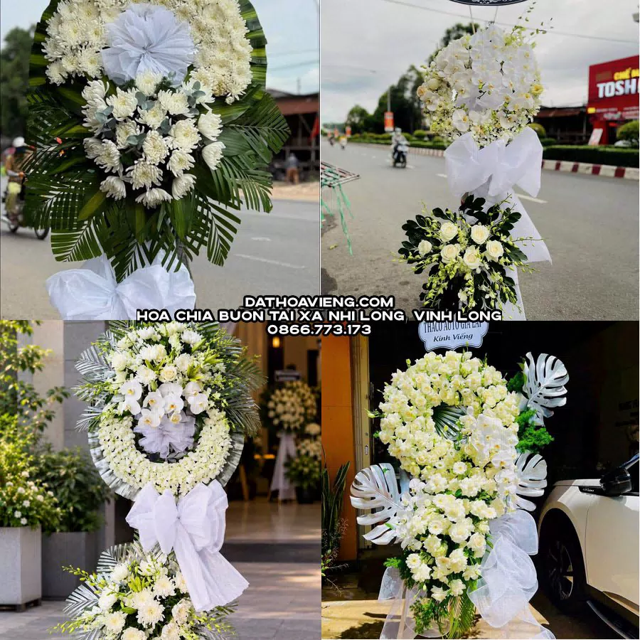 Mẫu hoa chia buồn tham khảo tại Xã Nhị Long, Vĩnh Long