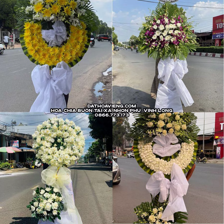 Mẫu hoa chia buồn tham khảo tại Xã Nhơn Phú, Vĩnh Long