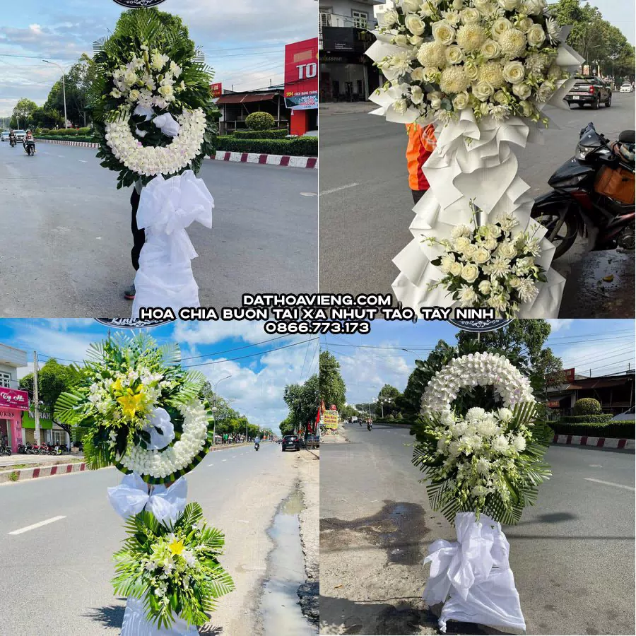 Mẫu hoa chia buồn tham khảo tại Xã Nhựt Tảo, Tây Ninh