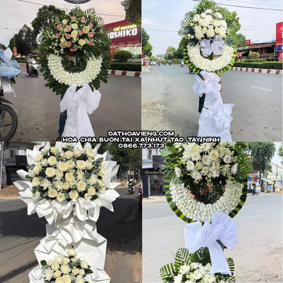 Mẫu hoa chia buồn tham khảo tại Xã Nhựt Tảo, Tây Ninh