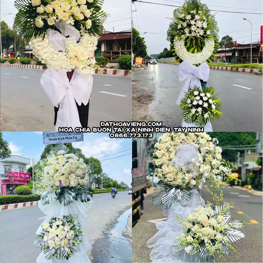 Mẫu hoa chia buồn tham khảo tại Xã Ninh Điền, Tây Ninh