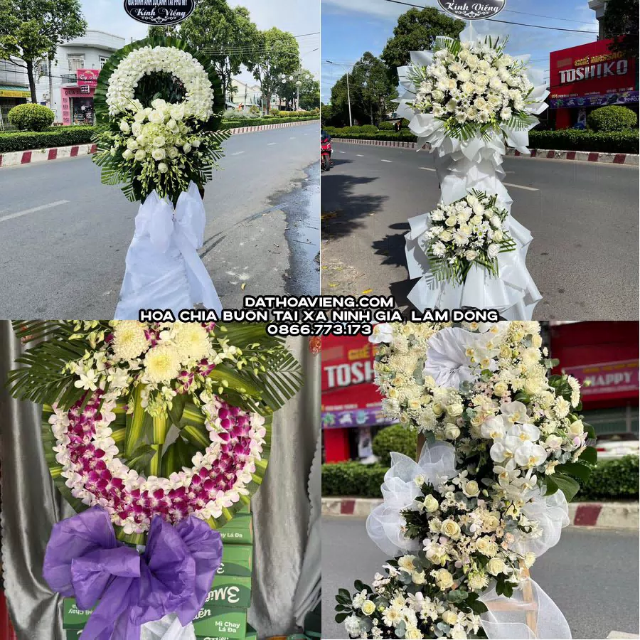 Mẫu hoa chia buồn tham khảo tại Xã Ninh Gia, Lâm Đồng