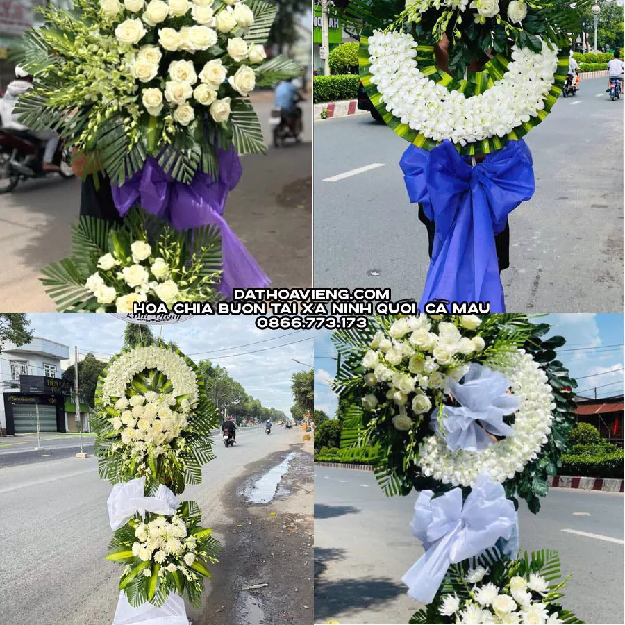 Mẫu hoa chia buồn tham khảo tại Xã Ninh Quới, Cà Mau