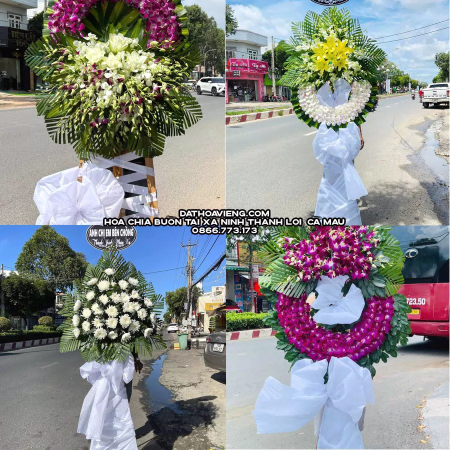 Mẫu hoa chia buồn tham khảo tại Xã Ninh Thạnh Lợi, Cà Mau