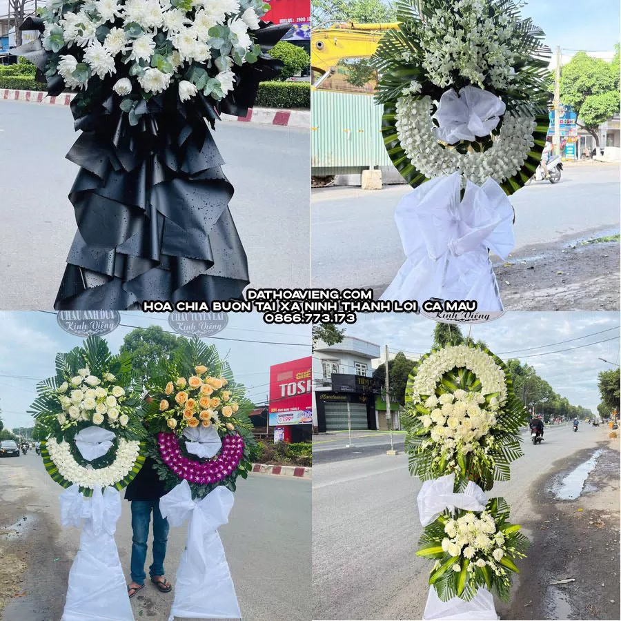 Mẫu hoa chia buồn tham khảo tại Xã Ninh Thạnh Lợi, Cà Mau
