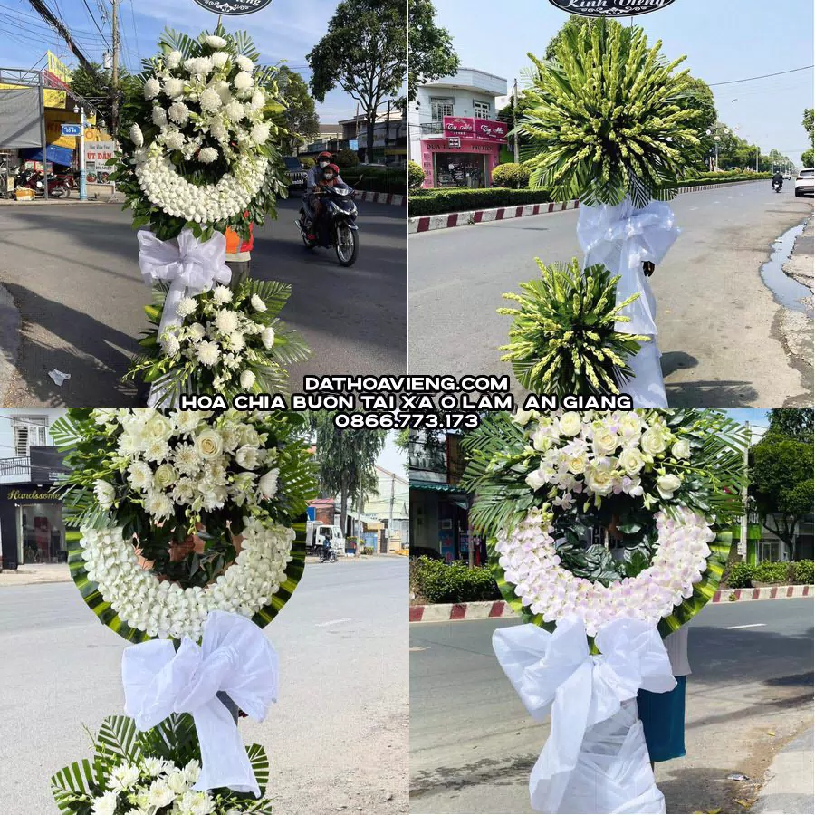 Mẫu hoa chia buồn tham khảo tại Xã Ô Lâm, An Giang
