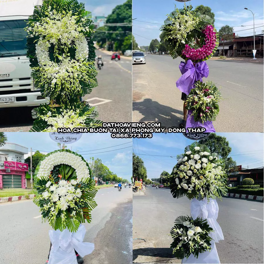 Mẫu hoa chia buồn tham khảo tại Xã Phong Mỹ, Đồng Tháp