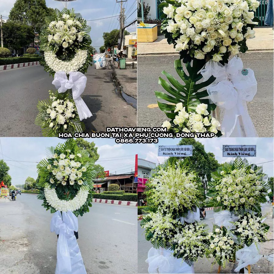 Mẫu hoa chia buồn tham khảo tại Xã Phú Cường, Đồng Tháp