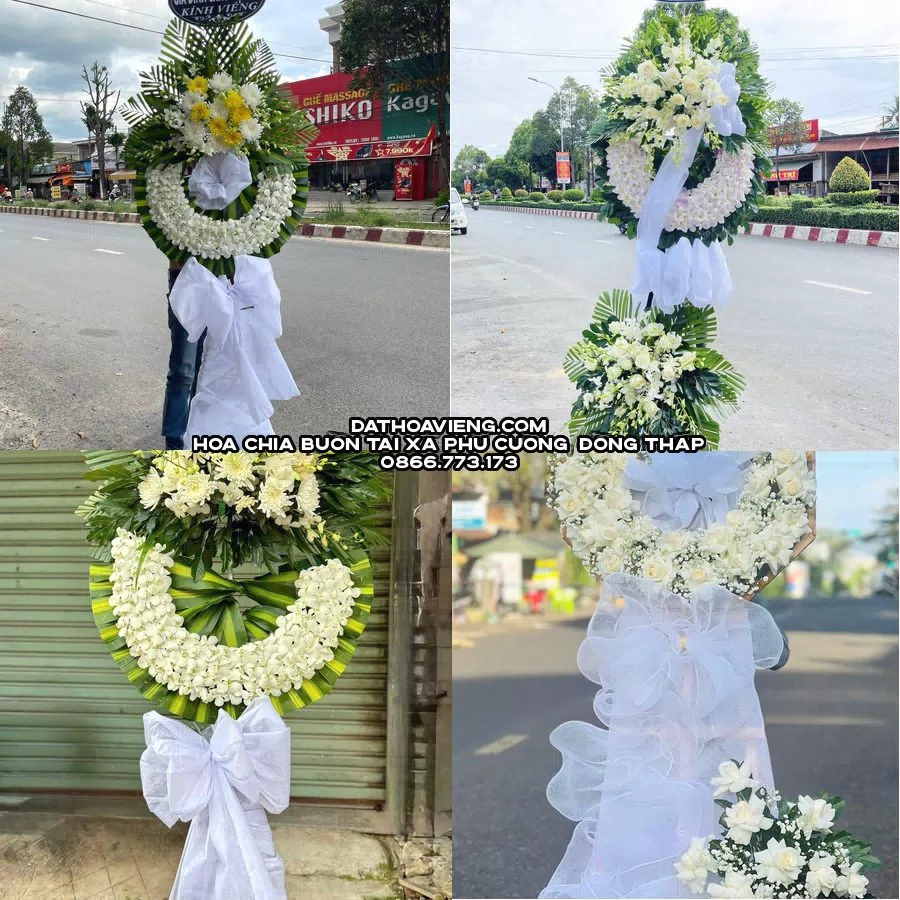 Mẫu hoa chia buồn tham khảo tại Xã Phú Cường, Đồng Tháp