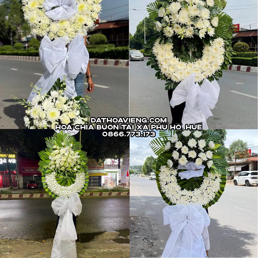 Mẫu hoa chia buồn tham khảo tại Xã Phú Hồ, Huế