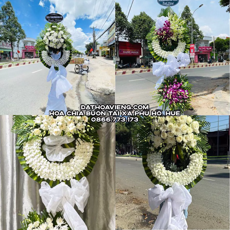 Mẫu hoa chia buồn tham khảo tại Xã Phú Hồ, Huế