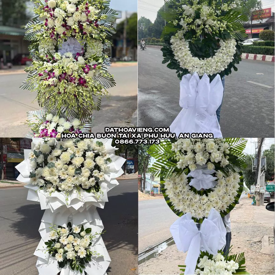 Mẫu hoa chia buồn tham khảo tại Xã Phú Hữu, An Giang