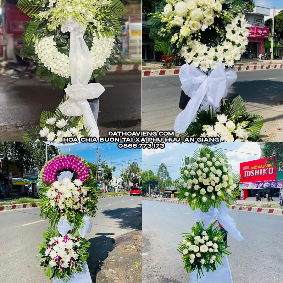 Mẫu hoa chia buồn tham khảo tại Xã Phú Hữu, An Giang