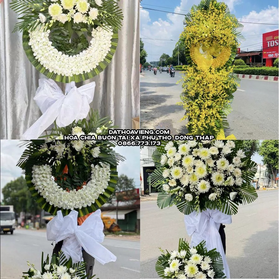 Mẫu hoa chia buồn tham khảo tại Xã Phú Thọ, Đồng Tháp