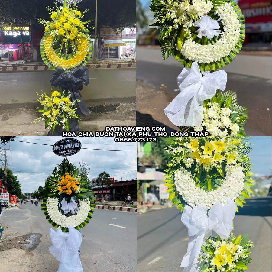 Mẫu hoa chia buồn tham khảo tại Xã Phú Thọ, Đồng Tháp