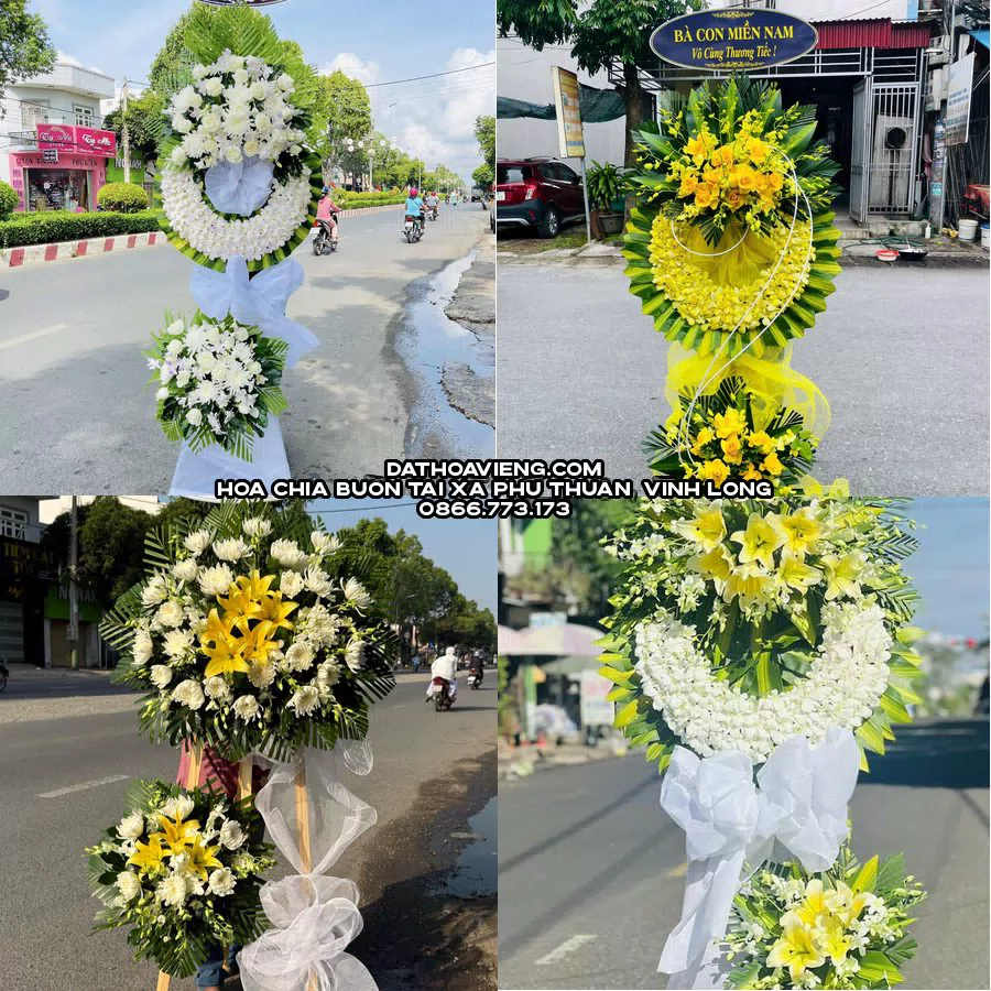 Mẫu hoa chia buồn tham khảo tại Xã Phú Thuận, Vĩnh Long