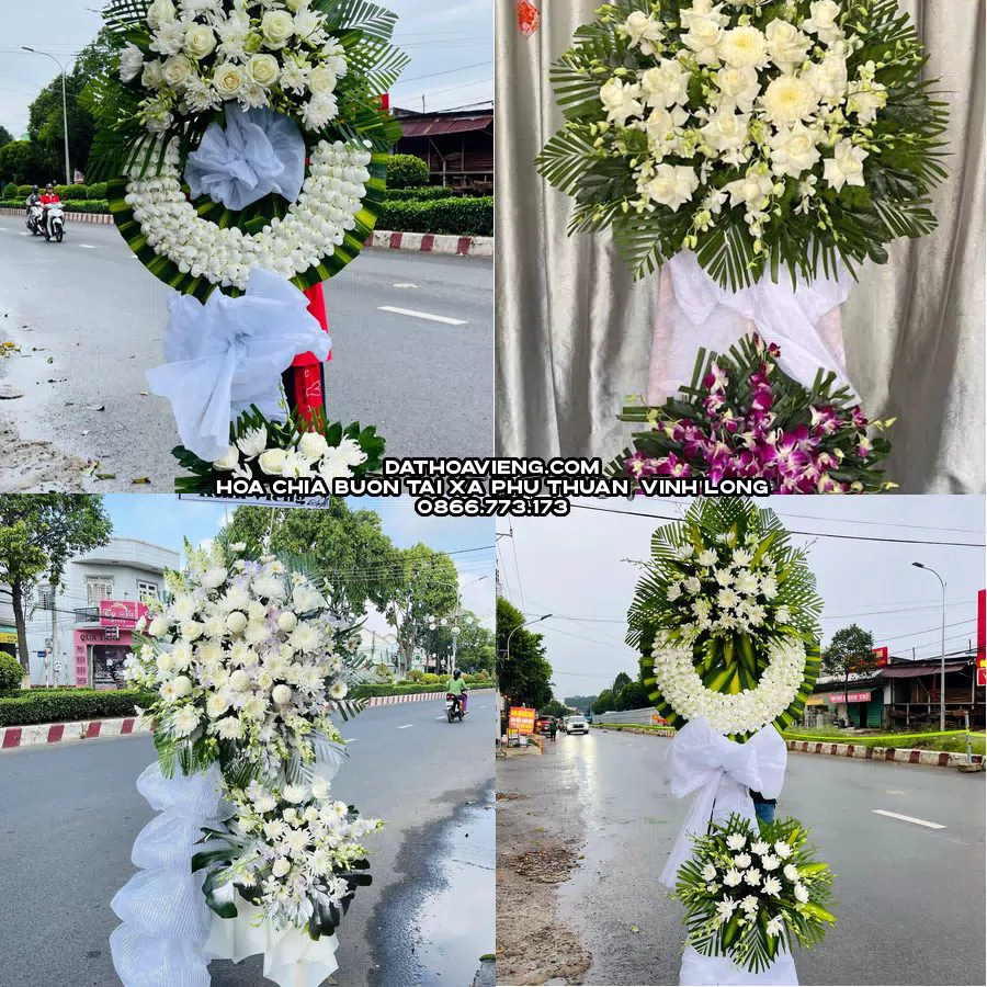 Mẫu hoa chia buồn tham khảo tại Xã Phú Thuận, Vĩnh Long