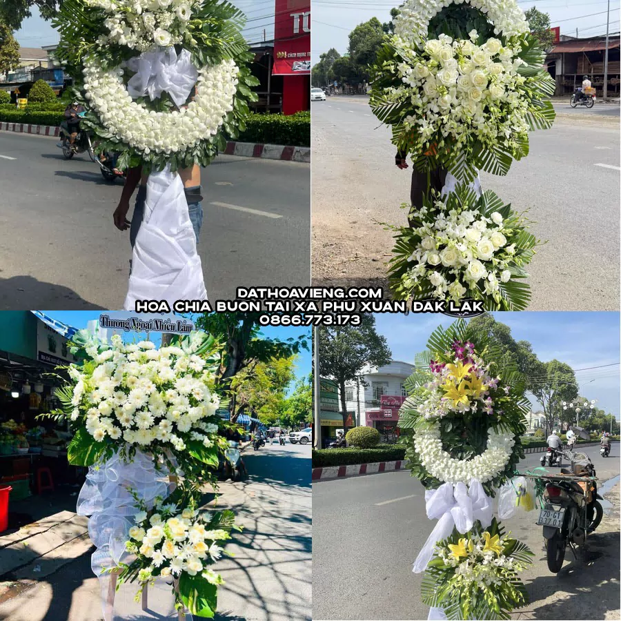 Mẫu hoa chia buồn tham khảo tại Xã Phú Xuân, Đắk Lắk