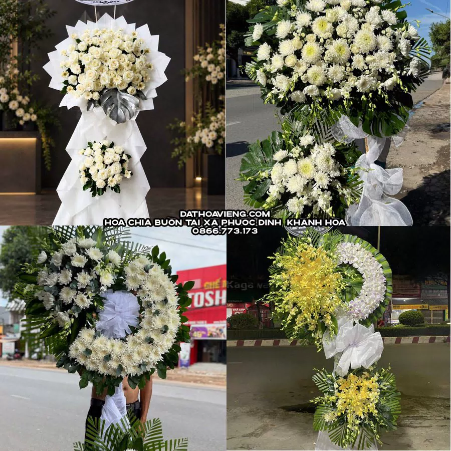 Mẫu hoa chia buồn tham khảo tại Xã Phước Dinh, Khánh Hòa