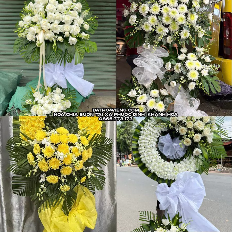 Mẫu hoa chia buồn tham khảo tại Xã Phước Dinh, Khánh Hòa