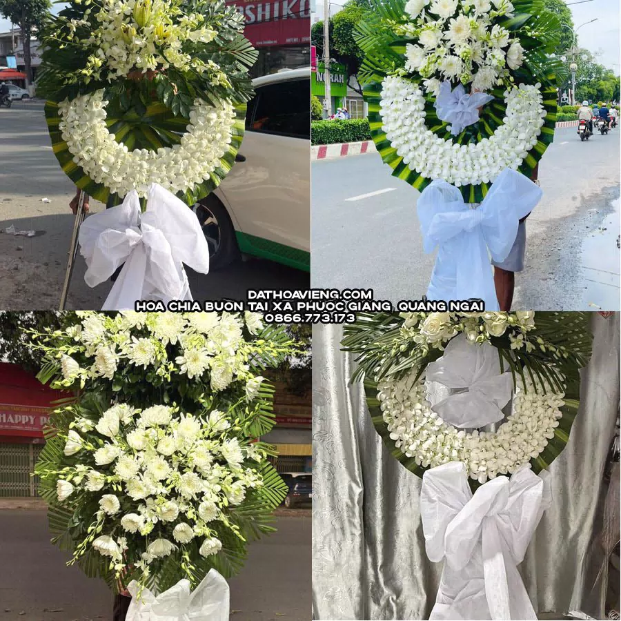 Mẫu hoa chia buồn tham khảo tại Xã Phước Giang, Quảng Ngãi