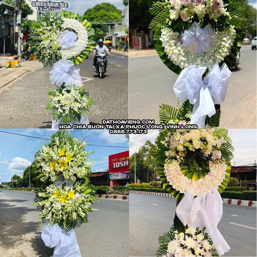 Mẫu hoa chia buồn tham khảo tại Xã Phước Long, Vĩnh Long