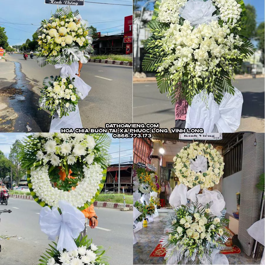 Mẫu hoa chia buồn tham khảo tại Xã Phước Long, Vĩnh Long